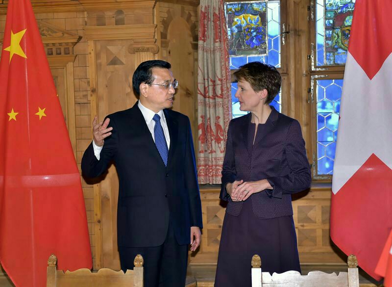 李克強(qiáng)：中方歡迎瑞士參與人民幣國(guó)際化進(jìn)程