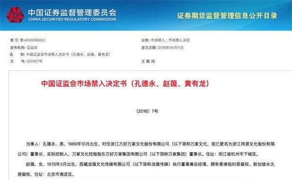 詢問筆錄細(xì)節(jié)曝光！證監(jiān)會罰趙薇夫婦市場禁入5年